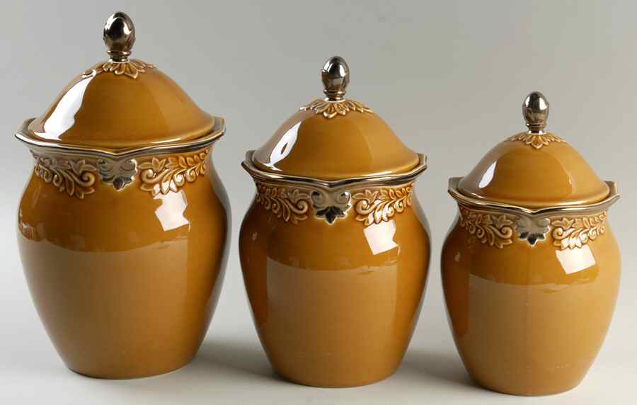 Regency Gold (3 Piece) Canister Set (Box Set) by Certified International-1