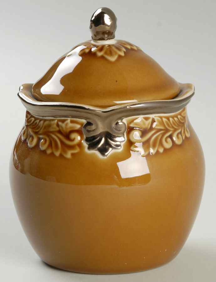 Regency Gold Sugar Bowl & Lid by Certified International-1