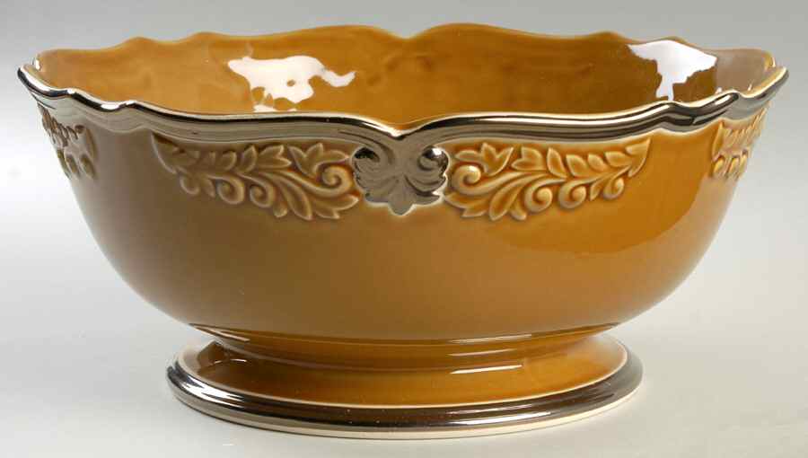Regency Gold 11" Large Salad Serving Bowl by Certified International-1
