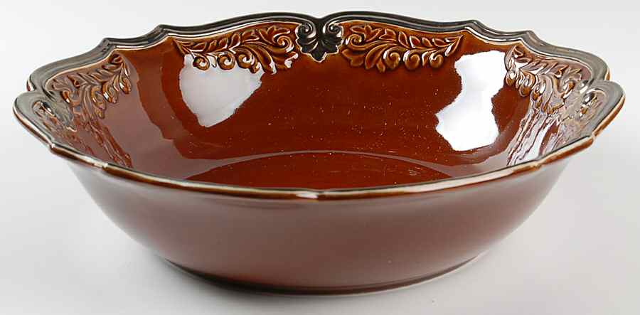Regency Brown 12" Round Vegetable Bowl by Certified International-1