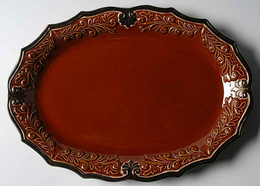 Regency Brown 18" Oval Serving Platter by Certified International-1