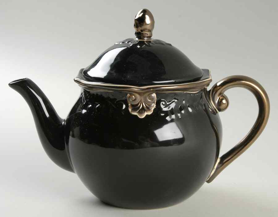 Regency Black Teapot & Lid by Certified International-1