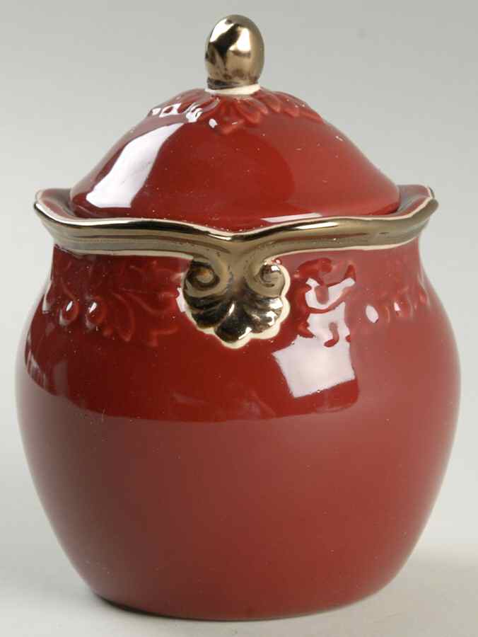 Regency Red Sugar Bowl & Lid by Certified International-1