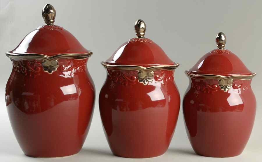Regency Red (3 Piece) Canister Set (Box Set) by Certified International-1