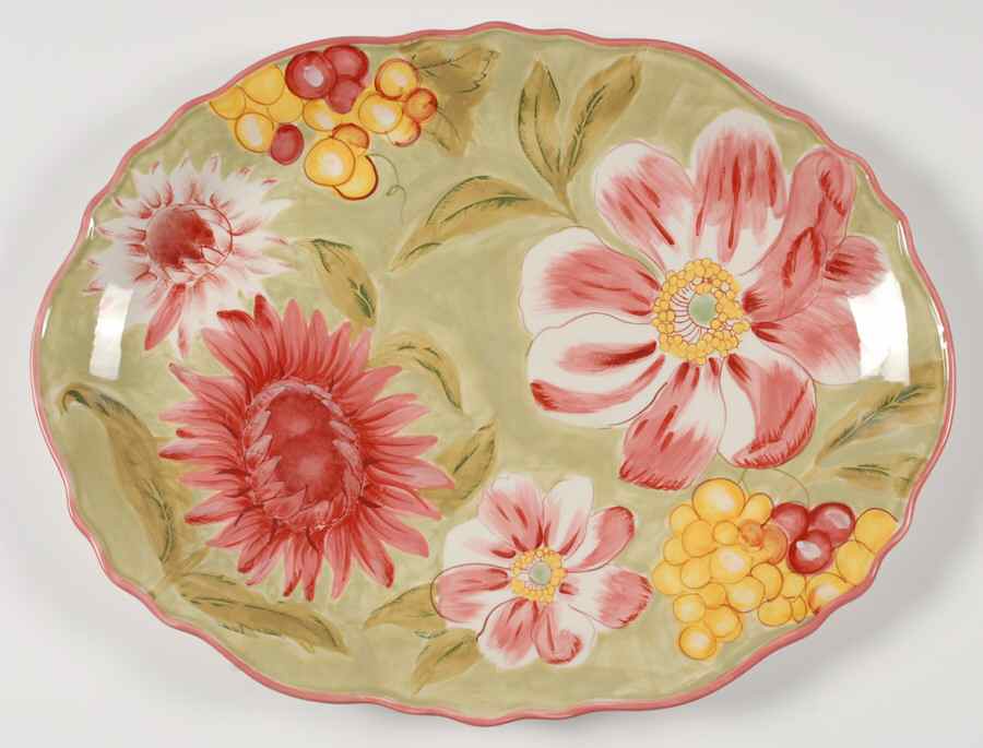 Primavera 18" Oval Serving Platter by Certified International-1