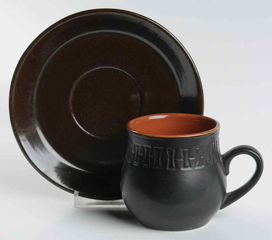 CEA12 Flat Cup & Saucer Set by Ceramano-1