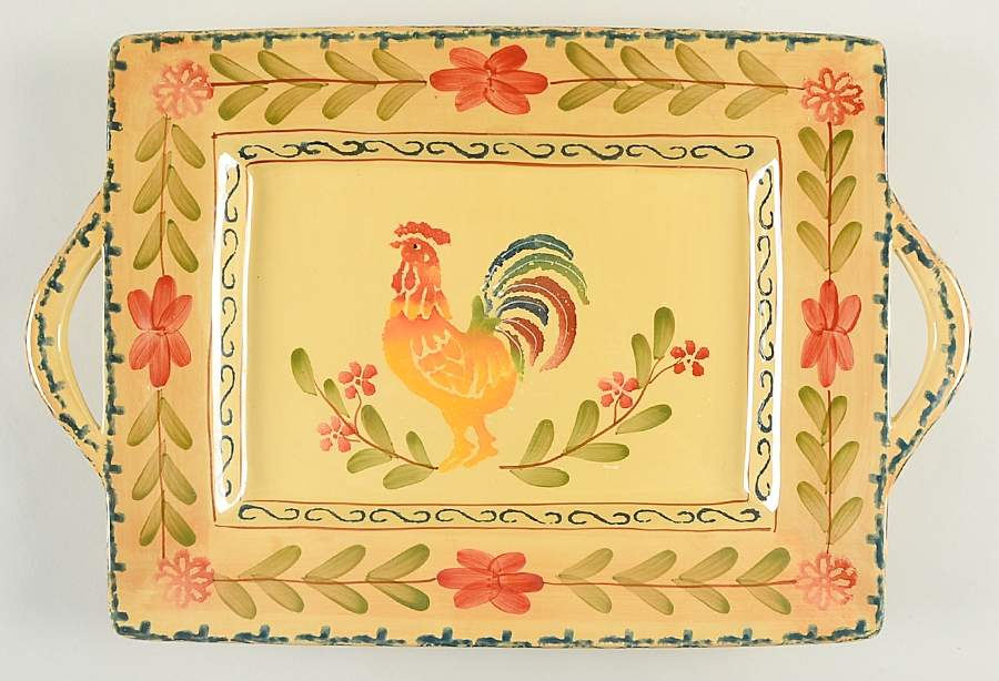 Chanticleer 15" Handled Tray by China (Made in China)-1