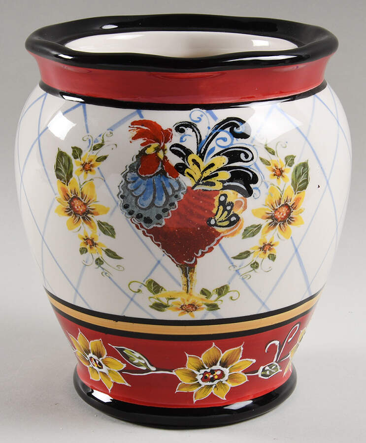 Chanticleer Rooster Medium Canister No Lid by Certified International-1