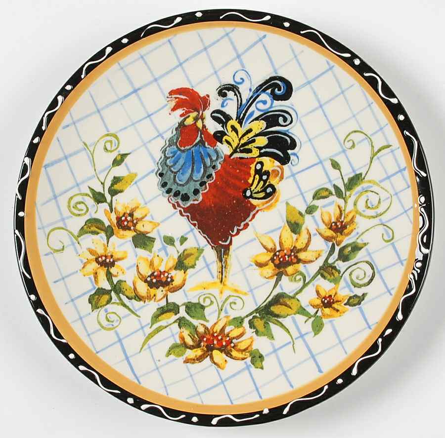 Chanticleer Rooster Salad Plate by Certified International-1