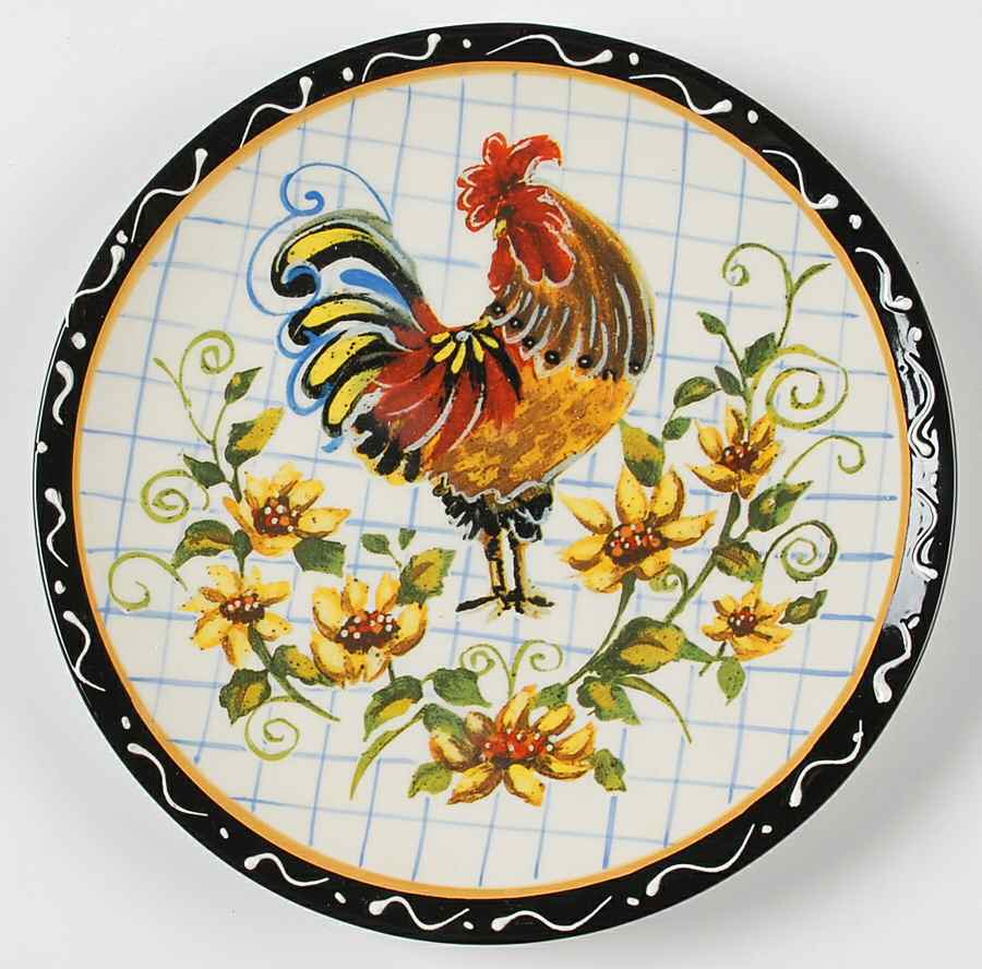 Chanticleer Rooster Salad Plate by Certified International-1