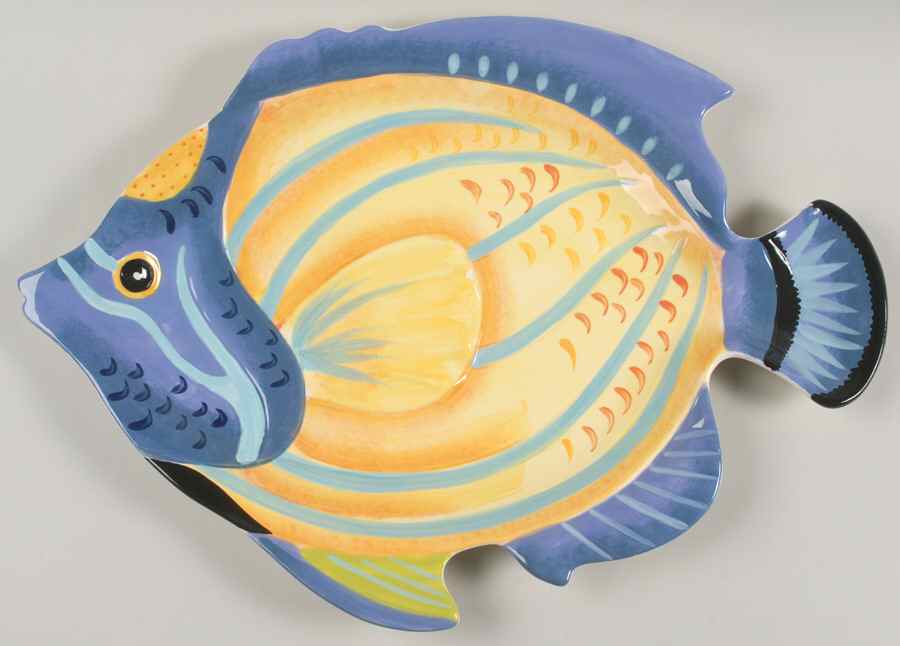 Blue Lagoon 18" Figural Platter by Certified International-1