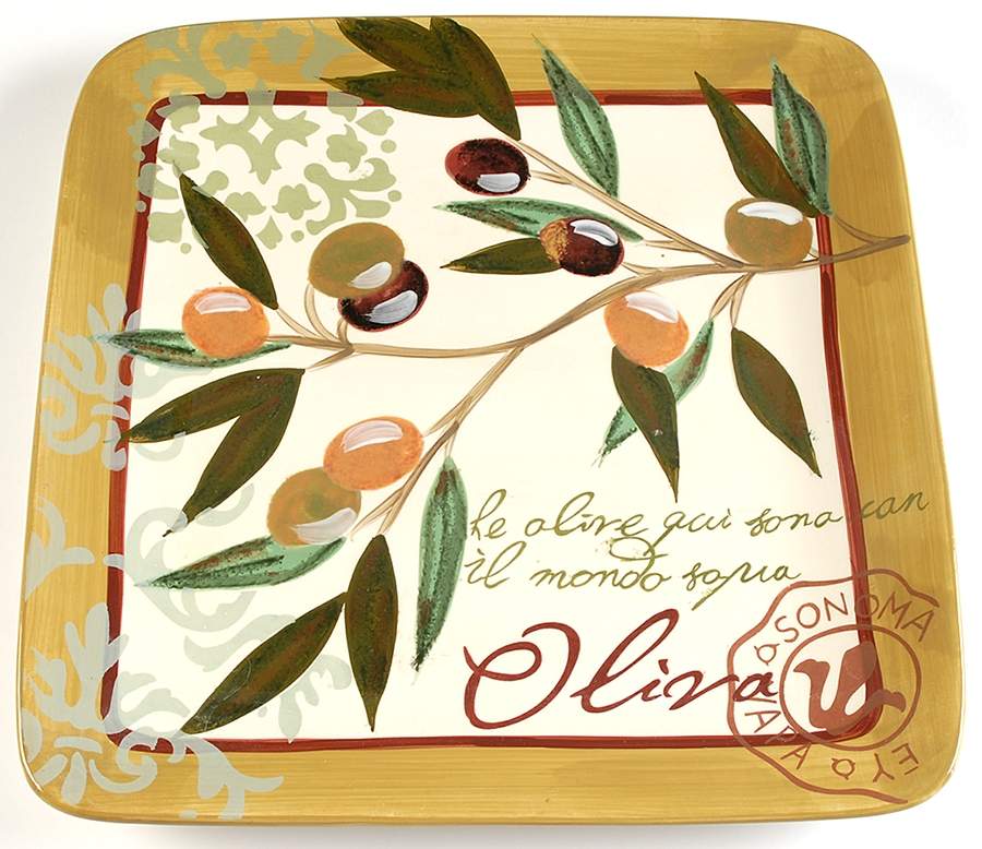 Oliva 13" Square Serving Platter by Certified International-1
