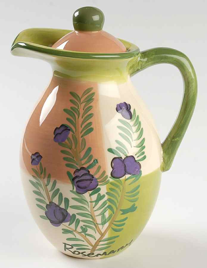 Herb Garden Oil Jar/Server & Lid by Certified International-1