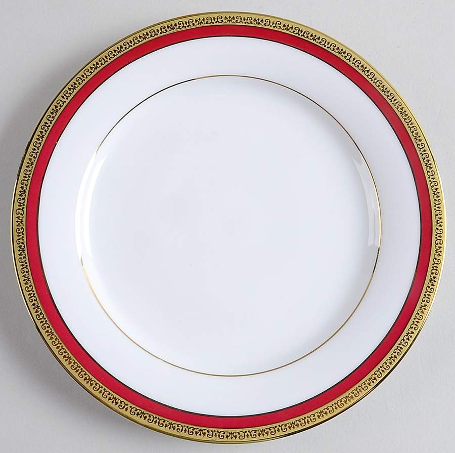 Fashion Buffet Gold (Red Band) Salad Plate by Charter Club-1