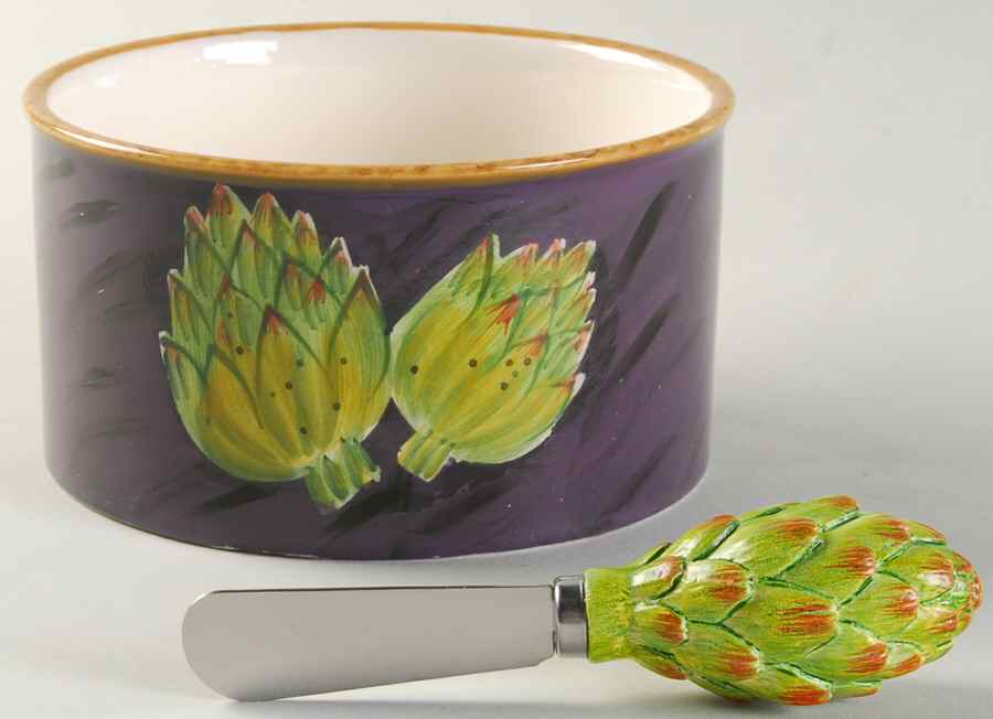 Gourmet Veggies Dip Bowl & Spreader Set by Certified International-1