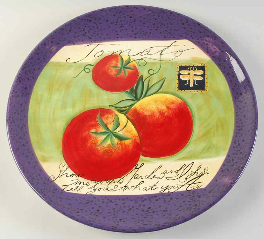 Gourmet Veggies 16" Chop Plate (Round Platter) by Certified International-1