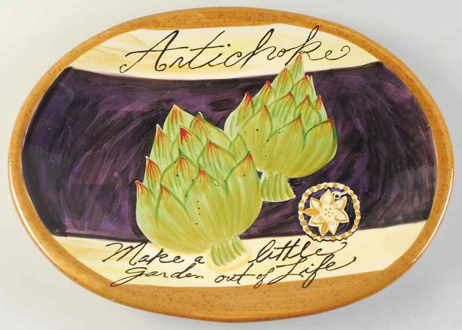 Gourmet Veggies 18" Oval Serving Platter by Certified International-1