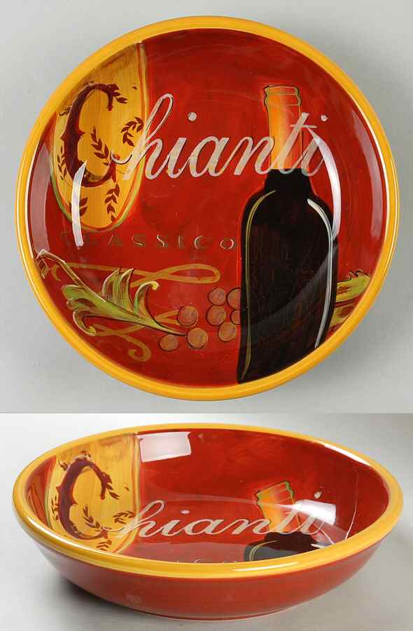 Cucina (Cheese, Wine, Olive Oil) 9" Soup/Pasta Bowl by Certified International-1