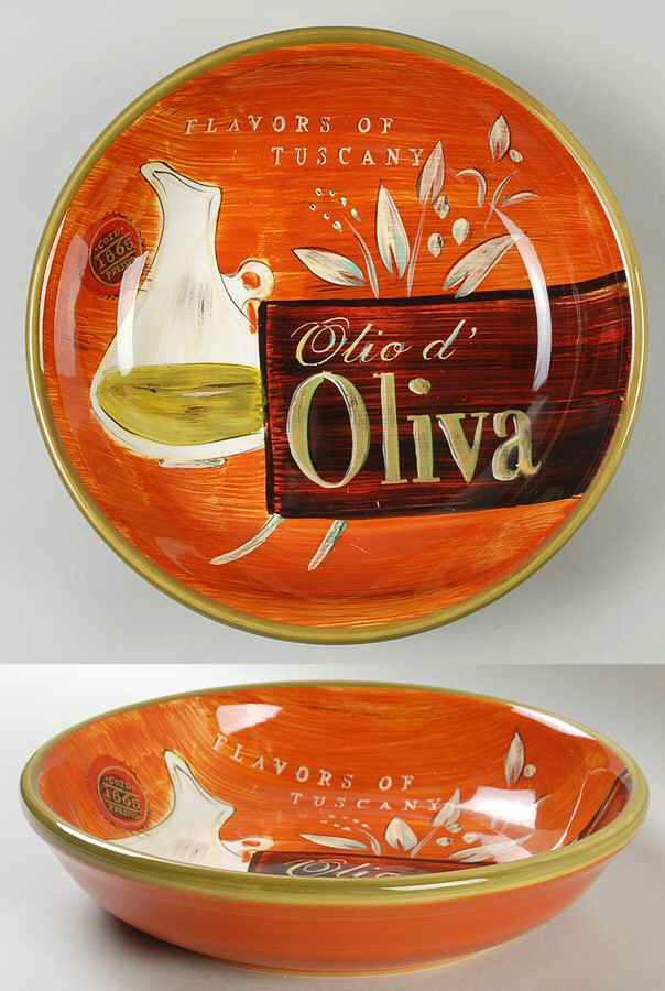 Cucina (Cheese, Wine, Olive Oil) 9" Soup/Pasta Bowl by Certified International-1