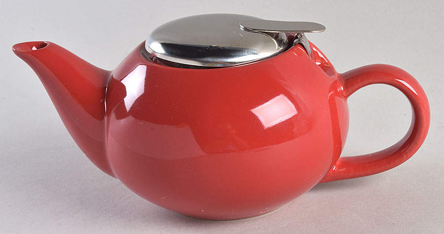 Tea Collection Red Tea Pot & Lid w/Infuser by Certified International-1
