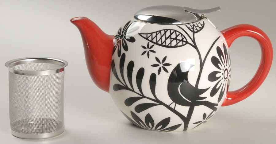 Silhouettes 3 Cup Teapot with Hinged Metal Lid & Infuser by Certified International-1