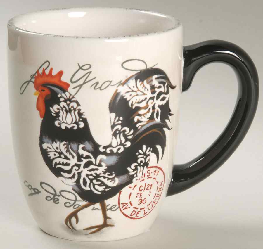 Damask Rooster Mug by Certified International-1