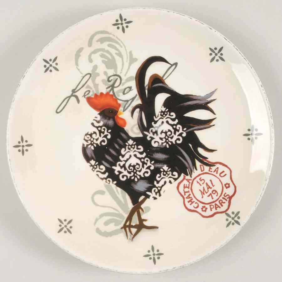 Damask Rooster Salad Plate by Certified International-1