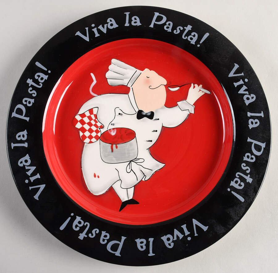 Viva la Pasta 11" Chop Plate (Round Platter) by Certified International-1