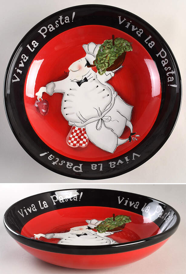 Viva la Pasta 13" Pasta Serving Bowl by Certified International-1