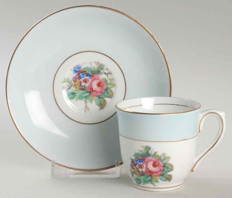 1664 Flat Demitasse Cup & Saucer Set by Colclough-1