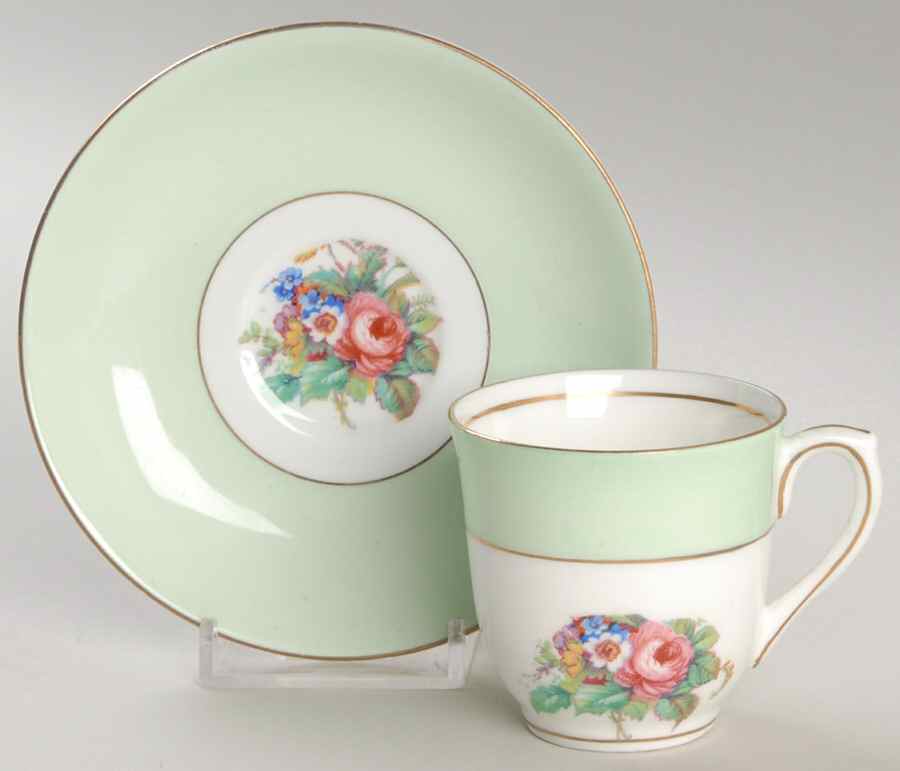 4782 Flat Demitasse Cup & Saucer Set by Colclough-1