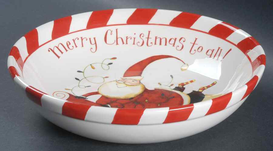 Celebrate Santa 9" Individual Pasta Bowl by Certified International-1