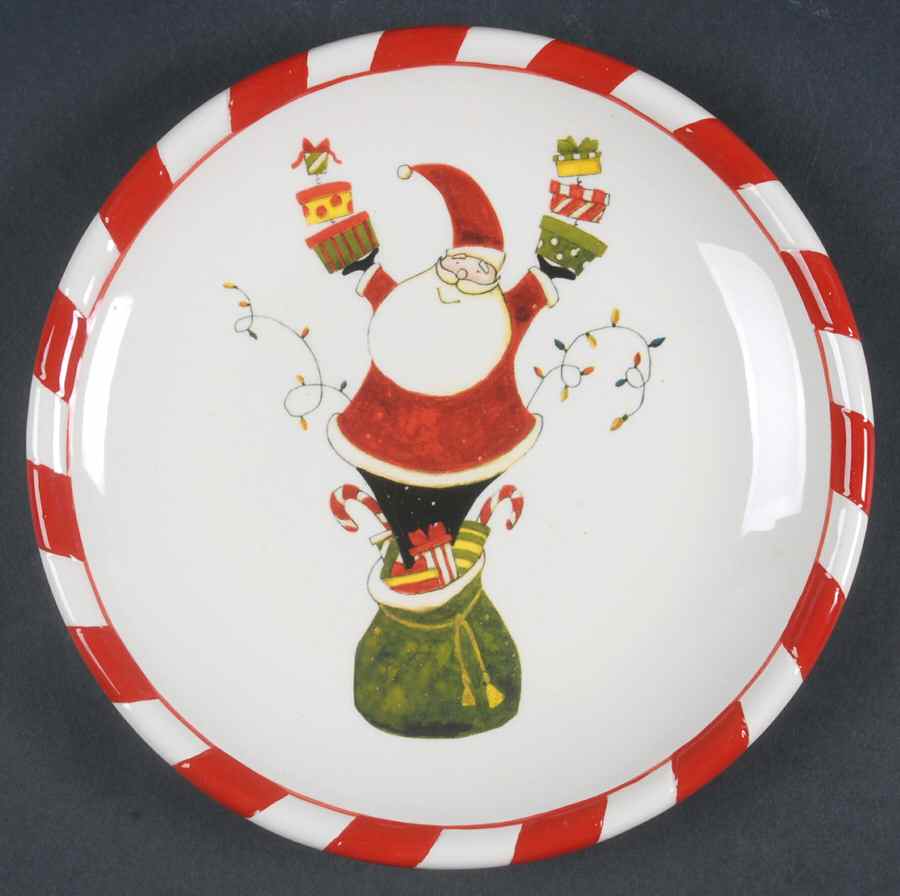 Celebrate Santa Salad Plate by Certified International-1