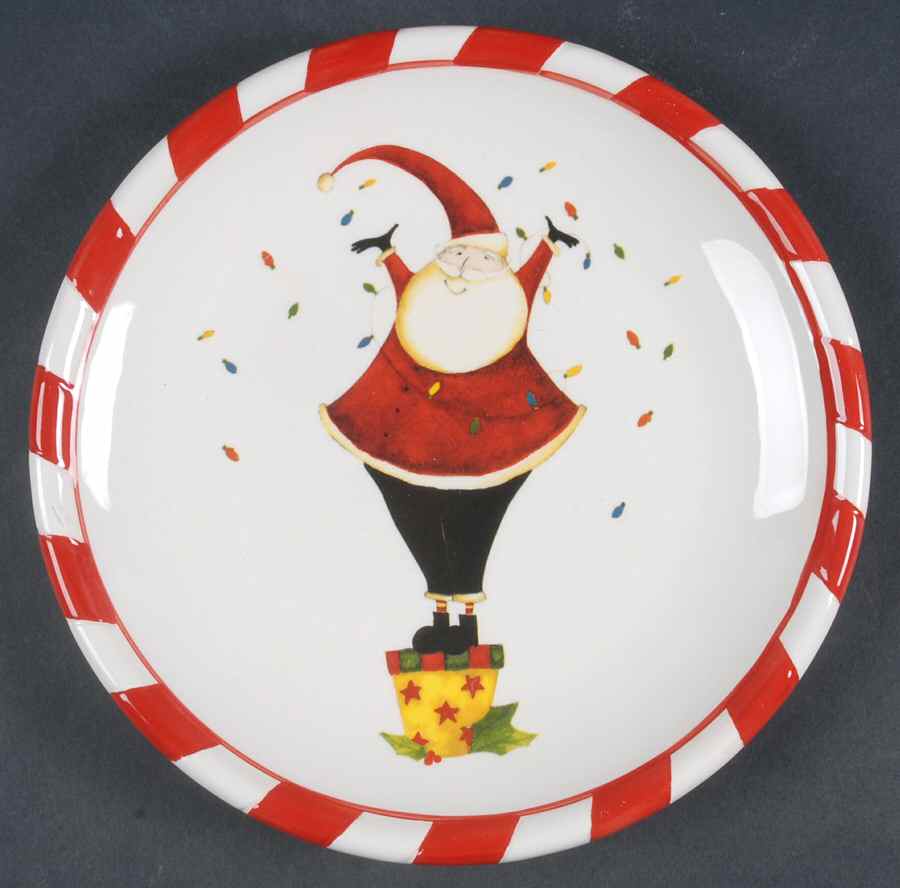 Celebrate Santa Salad Plate by Certified International-1