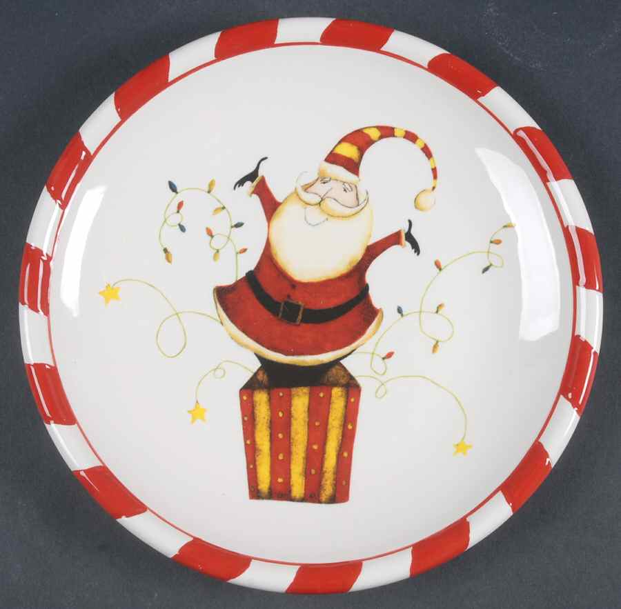 Celebrate Santa Salad Plate by Certified International-1