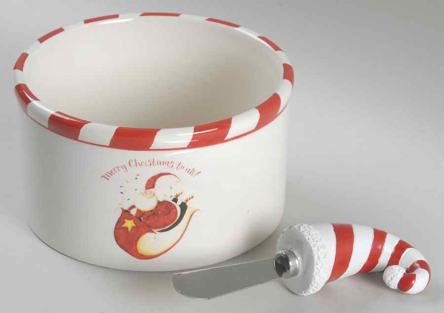 Celebrate Santa Dip Bowl & Spreader Set by Certified International-1
