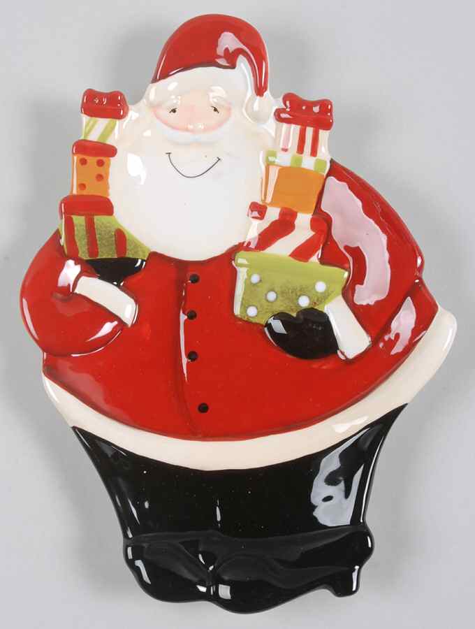 Celebrate Santa Figural Candy Plate by Certified International-1