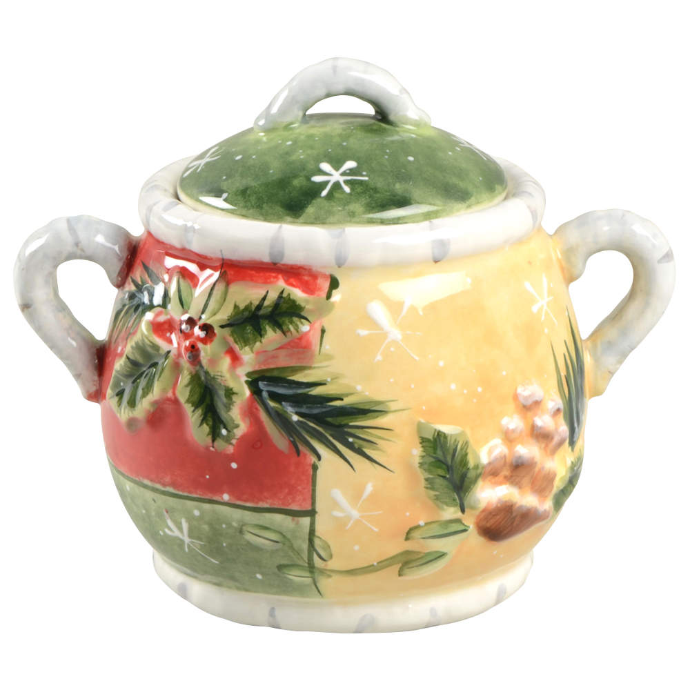 Holly Birds Sugar Bowl & Lid by Certified International-1
