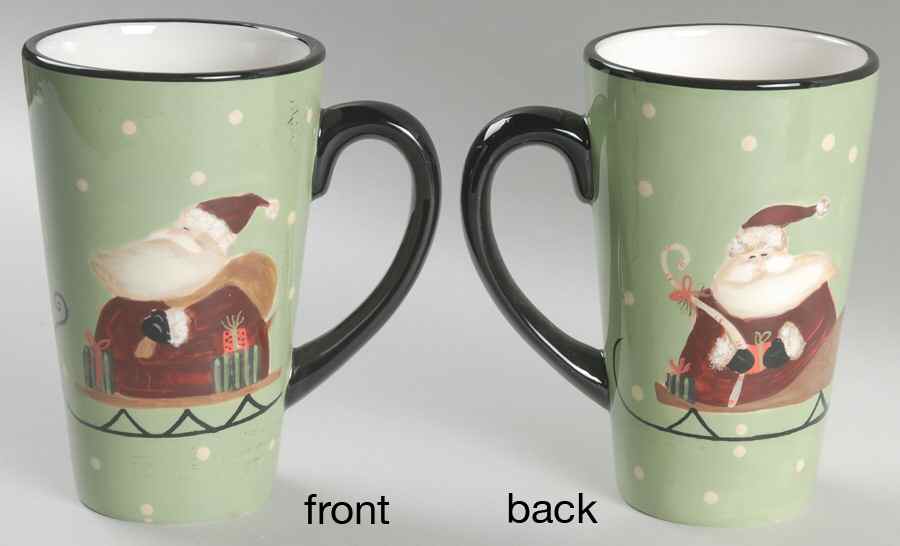 Sledding Santa Latte Mug by Certified International-1