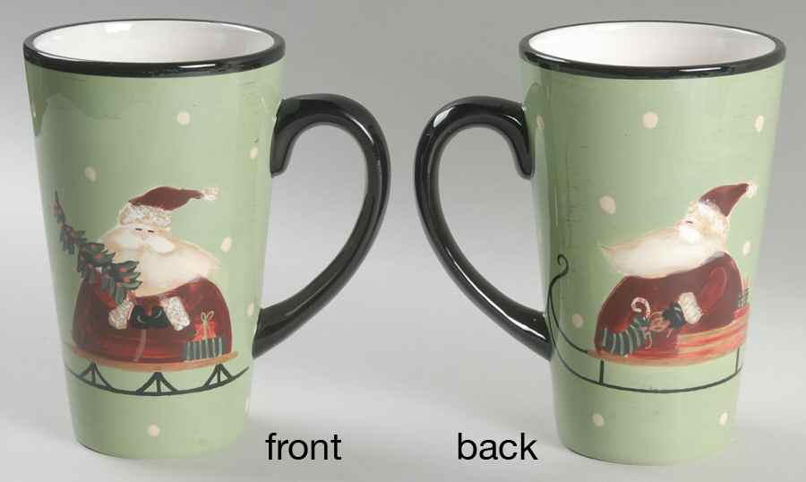 Sledding Santa Latte Mug by Certified International-1