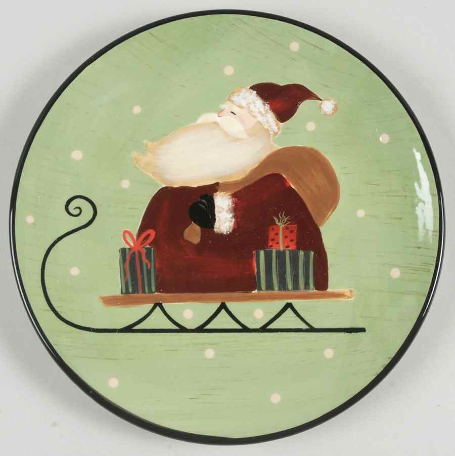 Sledding Santa Salad Plate by Certified International-1