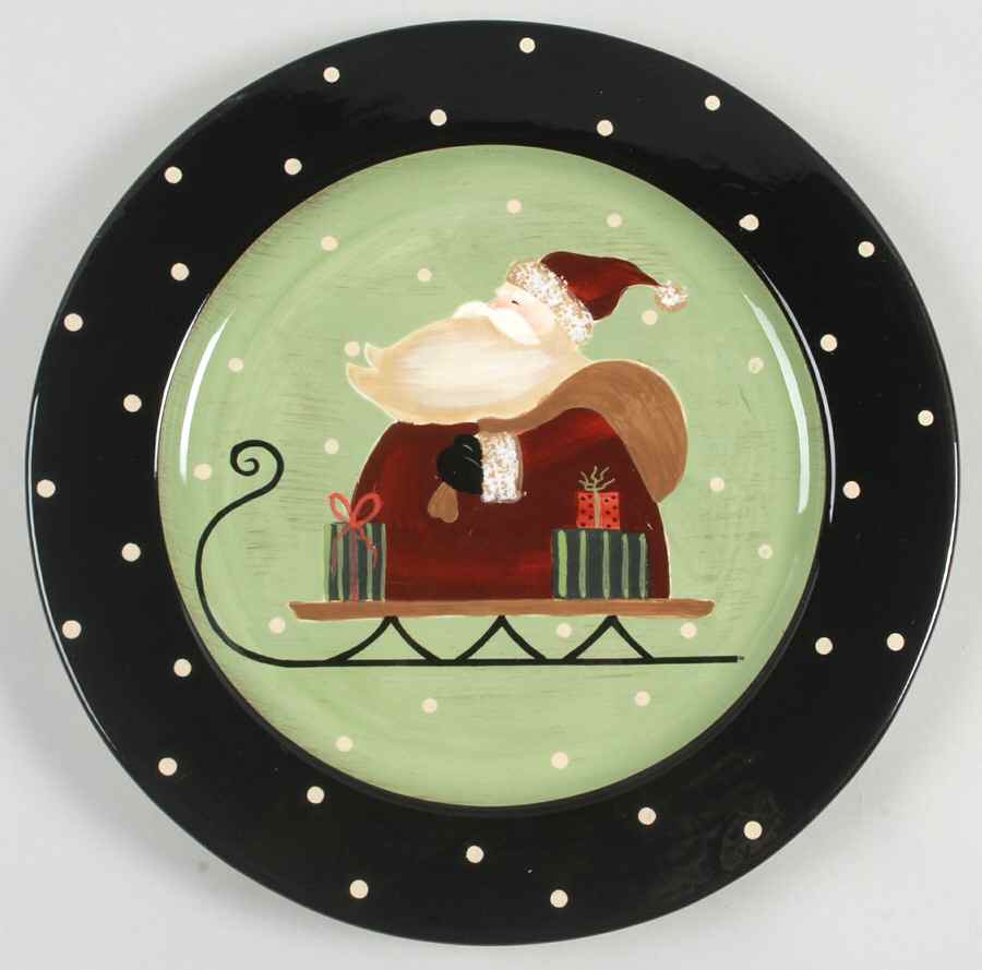 Sledding Santa 13" Chop Plate (Round Platter) by Certified International-1