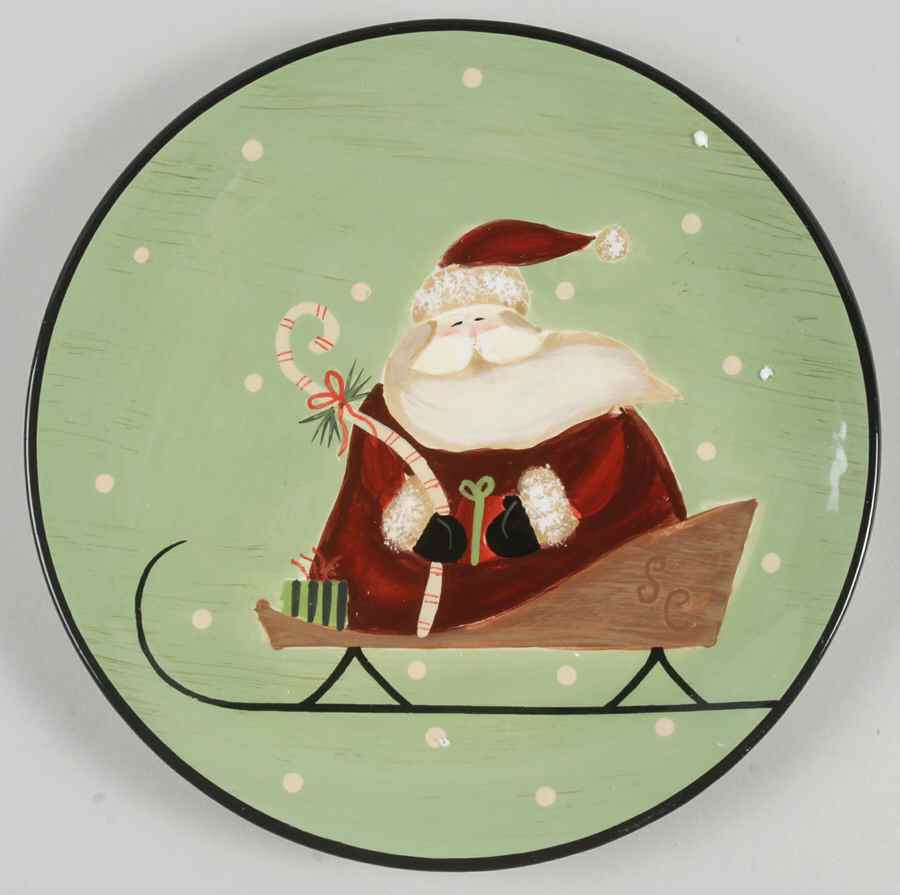Sledding Santa Salad Plate by Certified International-1