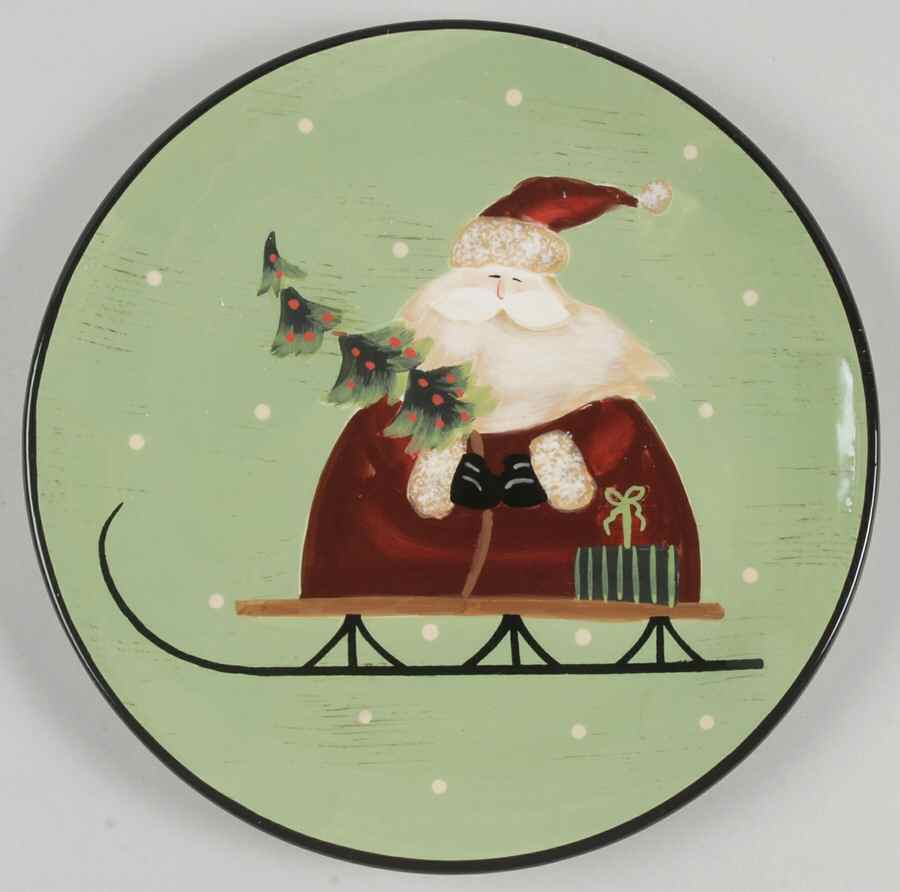 Sledding Santa Salad Plate by Certified International-1
