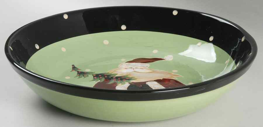 Sledding Santa 13" Pasta Serving Bowl by Certified International-1