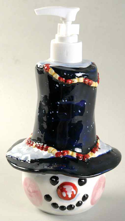 Top Hat Snowman (Blue) Figural Lotion Dispenser by Certified International-1