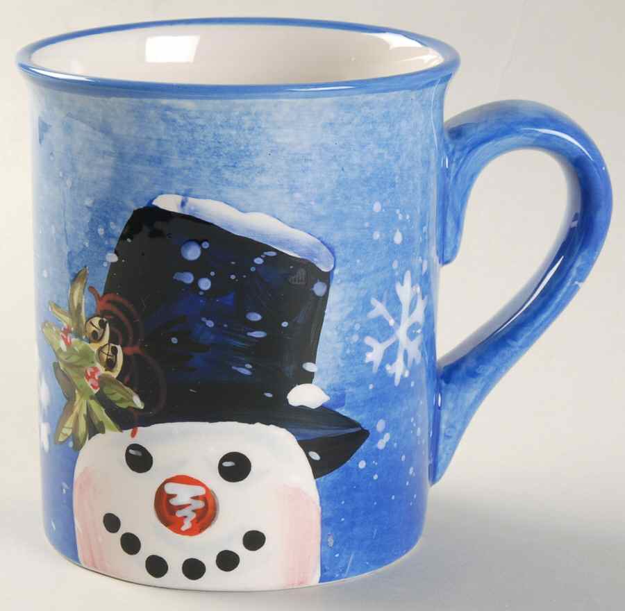 Top Hat Snowman (Blue) Mug by Certified International-1