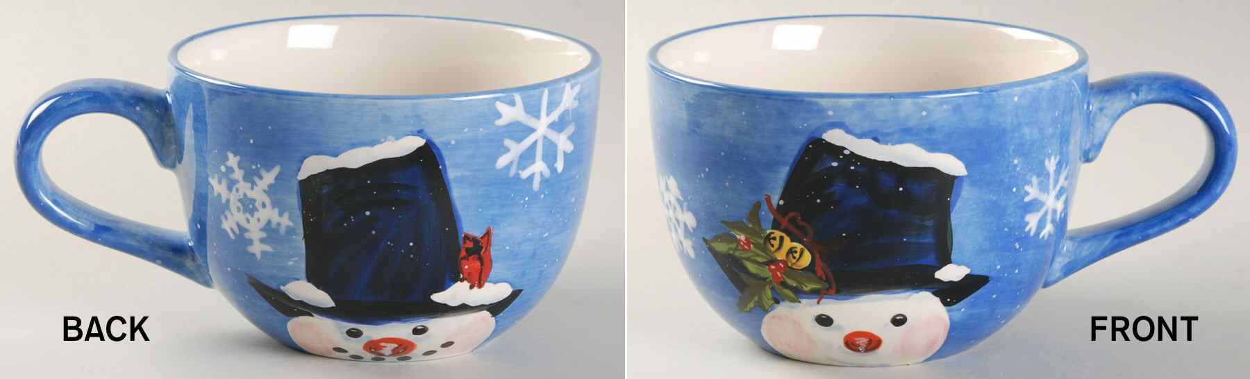 Top Hat Snowman (Blue) Jumbo Cup by Certified International-1