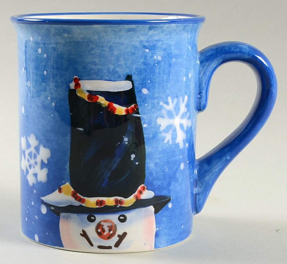 Top Hat Snowman (Blue) Mug by Certified International-1