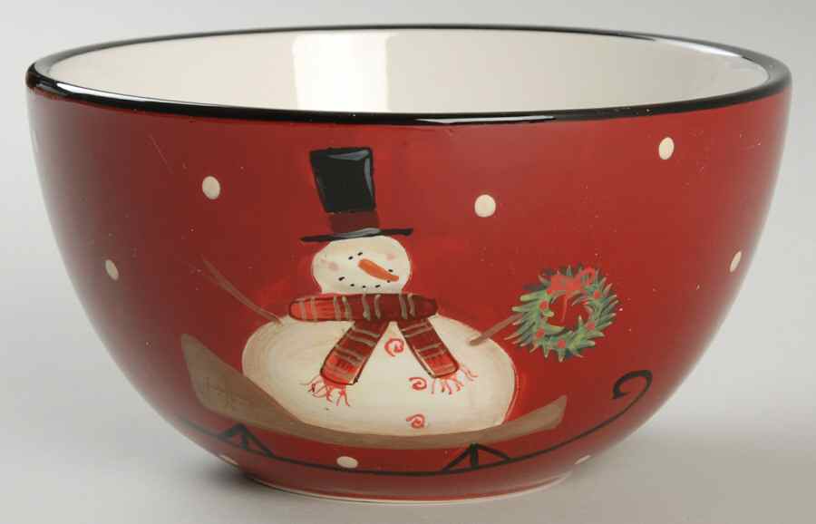 Sledding Snowman Individual Ice Cream Dish by Certified International-1